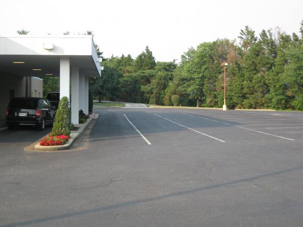 Our private parking lot can accommodate up to 125 cars.